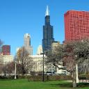 Sears Tower gezien vanaf Grant Park.